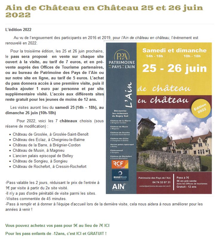 L'An de château en château